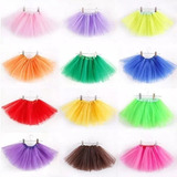 6x Saia Tule Tutu Glitter Unicórnio Festa Carnaval Bailarina