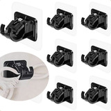 6x Suportes Varão Cortina Adesivo Organizador Minimalista