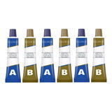 6× Massa Industrial Ab Fazer Reparo Metal Da Solda Fria Cola