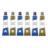 6× Massa Industrial Ab Fazer Reparo Metal Da Solda Fria Cola