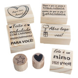 7 Carimbos Feito Com Amor Estrela Coração Abre Logo Vai