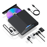 7 Em 1 Gravador Leitor Cd/dvd Externo Usb3.0 Pc Notebook