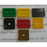 7 Fichas De Onibus Antigas - Retangulares & Furadas 
