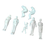 7 Figuras Brancas, H=7cm Esc. 1:25, Escala P/ Maquete