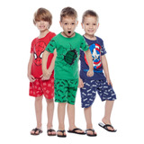 7 Pijamas Verão Conforto Infantil Camisa