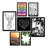 7 Placas Quadros Formatos Diferentes Personalizado Mdf