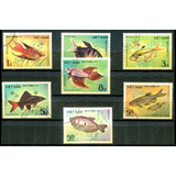 7 Selos Peixes Ornamentais - Fauna Aquática Vietnam - L.2410