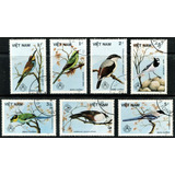 7 Selos Vietnam Fauna Selvagem Animais Aves Pássaros- L.3369
