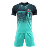 7 Camisa Calçao Uniforme De Futebol Futsal Pronta Equipe