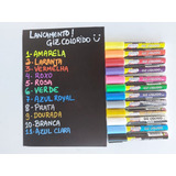 7 Canetas Giz Líquido Colorido 6mm Lousa Vidro Quadro Negro