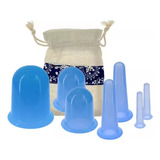 7 Copos Ventosa Silicone Antirrugas Celulite Flacidez 