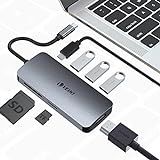 7 Em 1 Docking Hub De USB  Adaptador USB C Com 4K HDMI  3 USB 3 0  TF SD Reader  Entrega De Energia De 100W Compatível Com USB3 0 TF SD Docking Station Para MacBook IPad