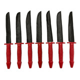 7 Punhais 15 Cm Cabo Vermelho Assentamento Umbanda Candomblé