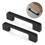 7 Puxador Em Aço Liso 12 8cm Preto Fosco Gaveta Armário Puxador Metal Black Mate