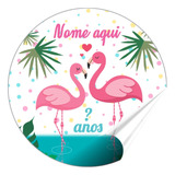 70 Adesivos Flamingo Etiquetas Personalizadas Tamanho