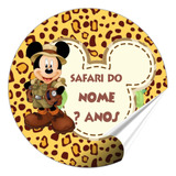 70 Adesivos Mickey Safari Rótulos Personalizados