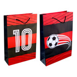 70 Sacolas Papel Flamengo 25x17x6cm