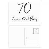 70 Anos Menino Idade Antigo Conjunto De Cartão Postal Aniversário Correio Cartão De Agradecimento