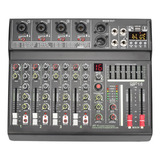 70mm Fader Mixer 4 Canais 7 Bandas Eq 16 Efeitos Console De