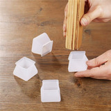 70pcs Cadeira De Silicone E Pés De Mesa De Proteção Quadrado