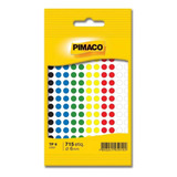 715 Etiquetas Bolinha Adesiva Pimaco 6mm Redonda Coloridas