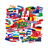 71un Adesivos Bandeiras Países Diversos