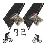 72 Raio Inox 290mm Fino 2 0 Preto Bike Aro 29 Não Enferruja