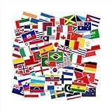 72x Adesivos Bandeiras Países Diversos