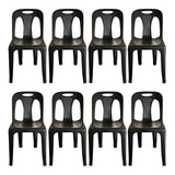 8 Cadeiras Plástica Reforçada Festa Lazer