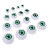 8 Pares De Olhos Verdes Ocos Meio Redondos Olhos Falsos Para