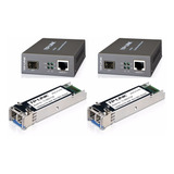 8 Pares Kit Fibra 1000 Multimodo Lc/upc Conversor Gbic