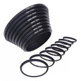 8 Peças Anel Adaptador Step Up Filtro Lente 49mm A 82mm