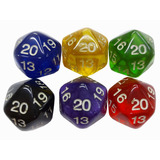  8 Peças D20, Dados De Rpg, Cores Variadas Peças Novas