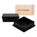 8 Ponteira Interna Tampa Plastica P/ Perfil Metalon 60x60
