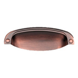8 Puxadores Colonial Concha 96mm Cobre - Frete Grátis