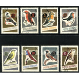 8 Selos Romênia Fauna Selvagem Animais Aves Pássaros- L.3367