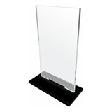 8 Troféu Acrílico Cristal Sem Personalização Liso 15x10cm 