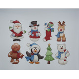 8 Apliques Natal Termocolante Patch Estampado Tecido