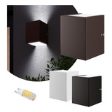 8 Arandela Led 5w 2 Fachos Dois Focos Externa Alumínio