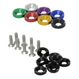 8 Arruela Anodizada Billet Universal Com Parafuso M6 Tuning