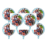 8 Balão Metalizados Vingadores Redondo De