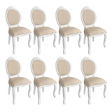 8 Cadeira Entalhada De Luxo Para