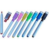 8 Canetas Coloridas Para Quadro Branco Com Apagador E Imã Cor Colorido