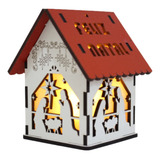 8 Casinhas De Natal Presépio Em Mdf E Iluminação Em Led