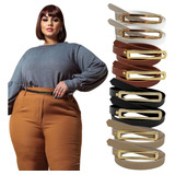 8 Cintos Feminino Plus Size Atacado Fivela Dourada Fino