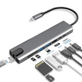 8 E 1 Hub De Extensão Adaptador Hdmi Usb C Macbook Tipo C