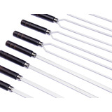 8 Espetos Artesanais Churrasco Alumínio 55 Ou 70 Cm Lâmina