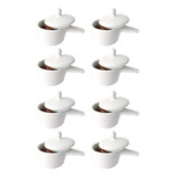 8 Finger Food Mini Panelinha Cone Com Tampa 30ml Ref 362cct