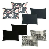 8 Fronhas Avulsas Percal Estampadas Capas C ziper Kit 4pares