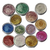 8 Glitter Pigmento Asa De Borboleta Maquiagem Unhas Cor Da Sombra Kit 8